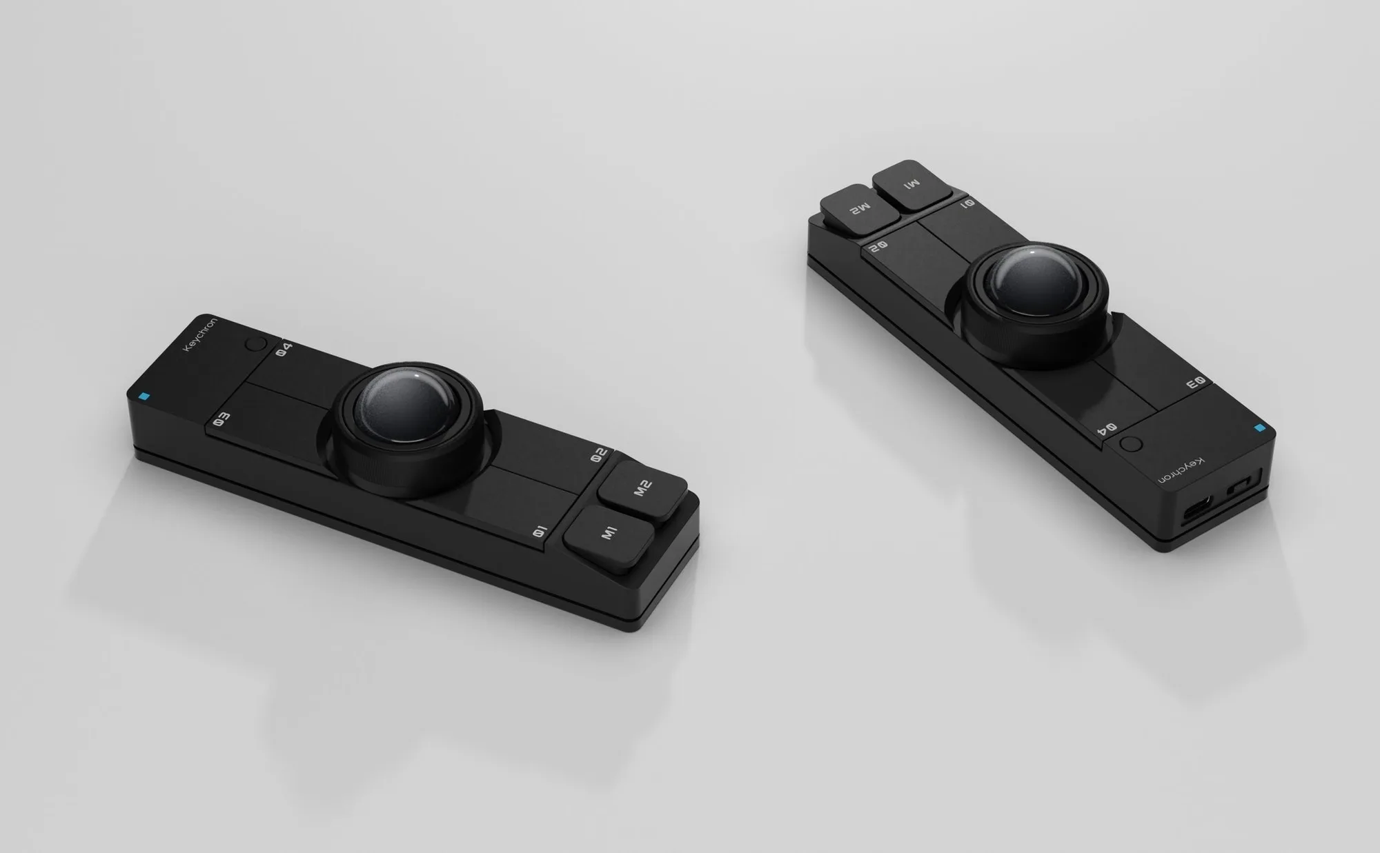 Nape Pro showing its six buttons around the trackball