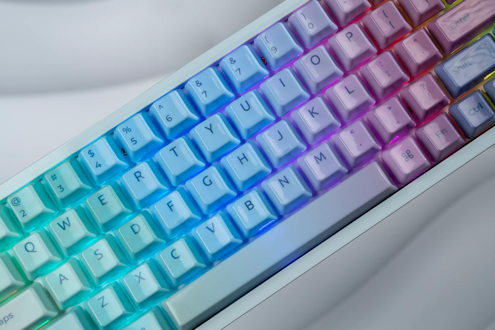 Backlit gradient close up