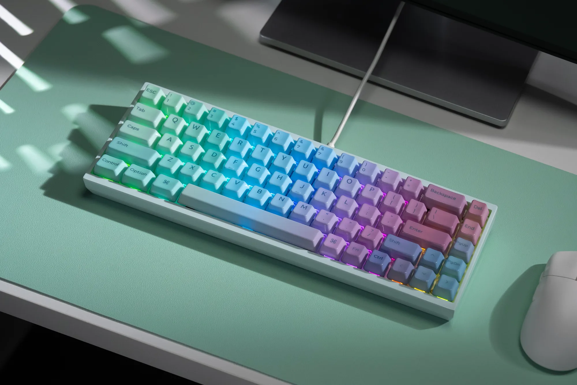 Right cluster detail, RGB glow