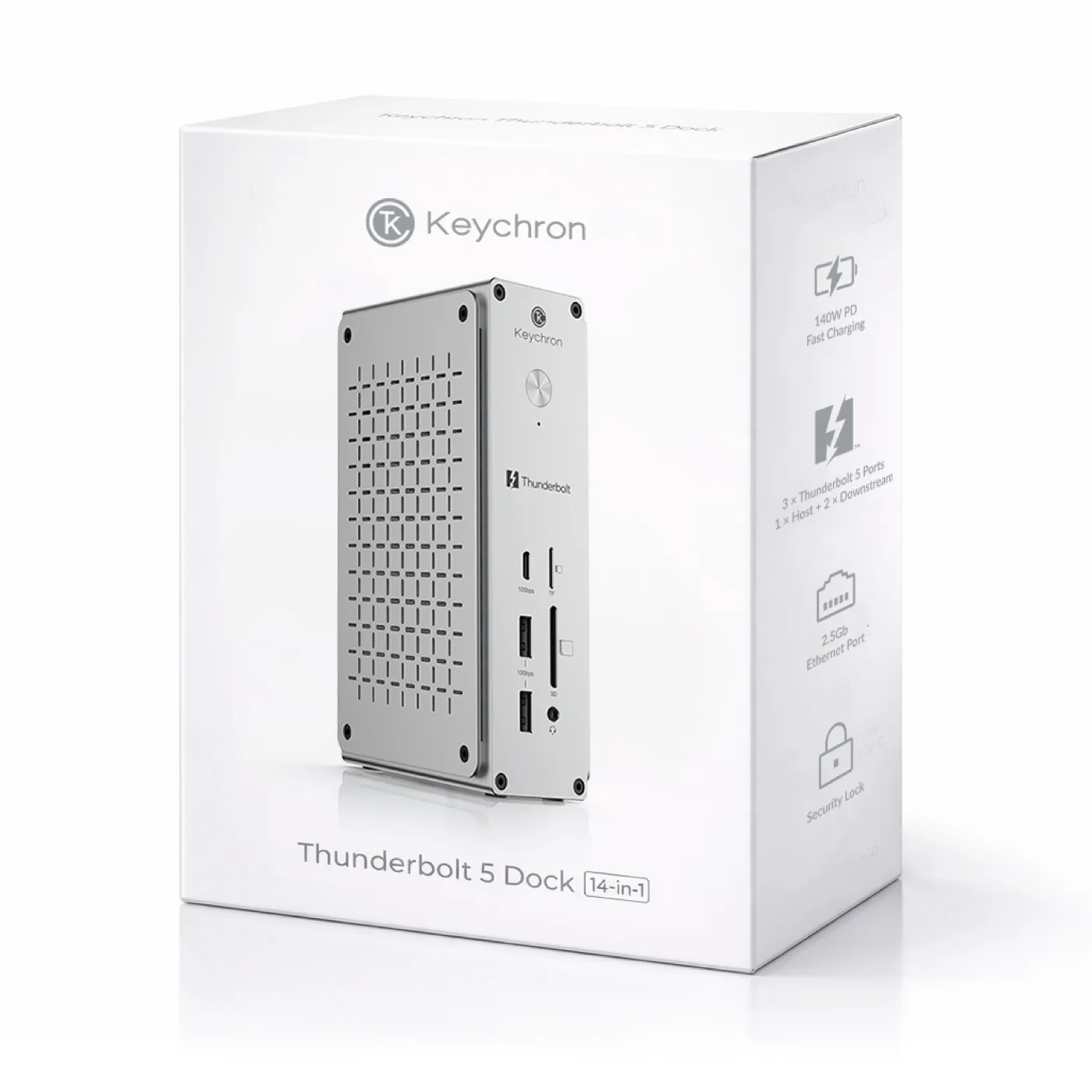 Keychron Thunderbolt 5 Dock 14-in-1 리테일 패키지